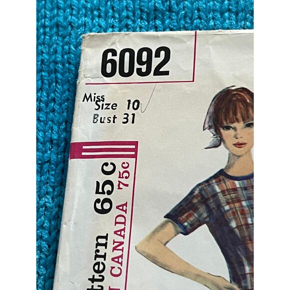 Simplicity 6092 Sewing pattern Aline dress 1960s size 10 - Picture 2 of 5